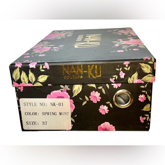 NIB Nan-Ku X Free People Cruise Studded Hi Top Sneakers, Spring Mint, 6 & 8.5 - Picture 13 of 16